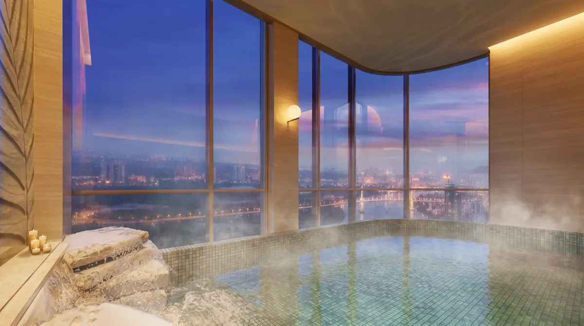 Bồn sục thủy trị liệu tầng cao Palm River