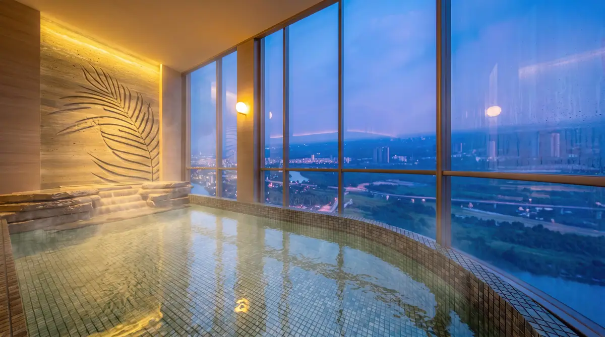 Sky Onsen Palm River nhìn ra thành phố